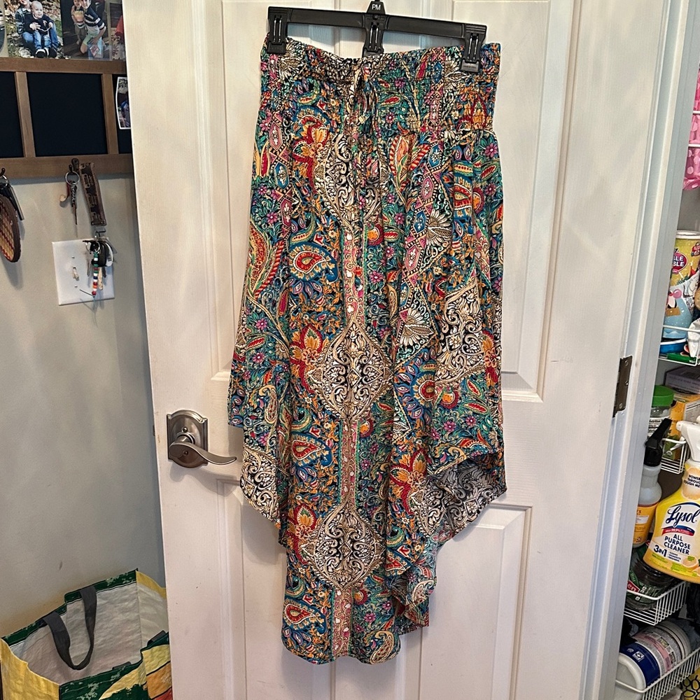 SHEIN Multicolor High Low Skirt size Medium 6 stretch waist